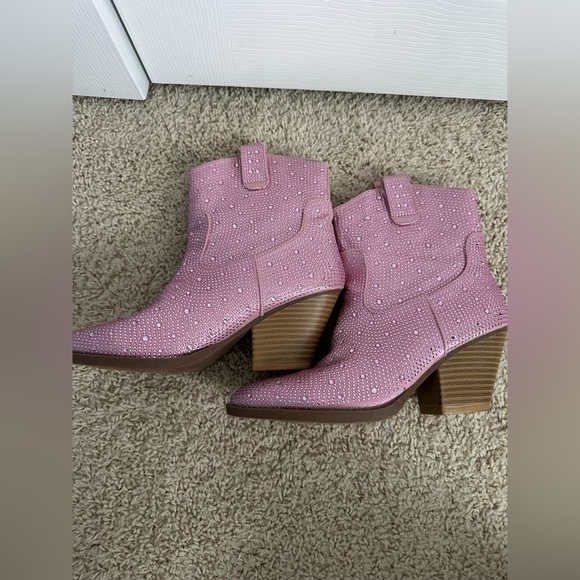 Pink Rhinestone Cowboy boots - Picture 3 of 4